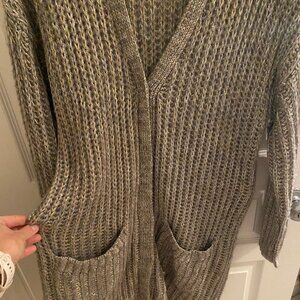 Brand CREAM silver-gold knit long sweater